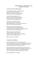 Shaun Cromwell Lyrics